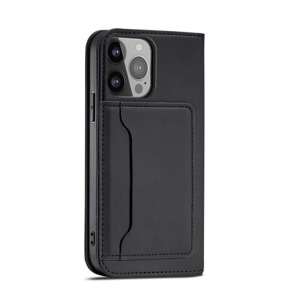 iPhone 13 mini Wallet Case Magneettijalusta - musta