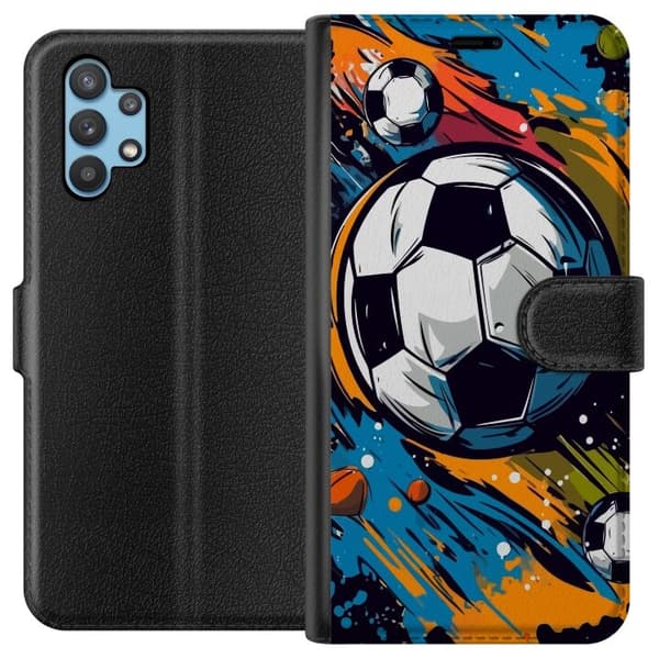 Pungcover til Samsung Galaxy A32 5G med Fodbolde