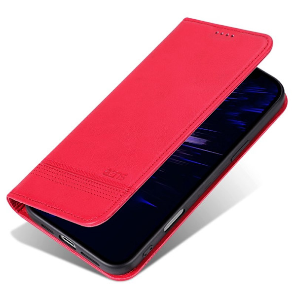 AZNS iPhone 16 Plånboksfodral Konstläder - Röd