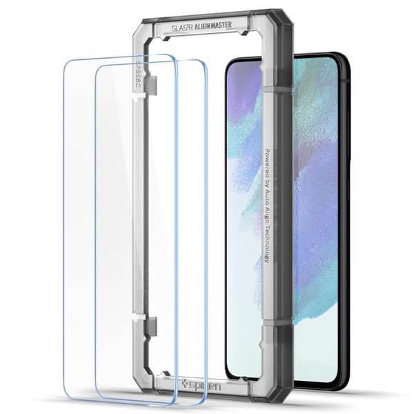 Spigen 2-Pack Alm Glas.Tr Härdat Glas Skärmskydd Galaxy S21 FE Transparent
