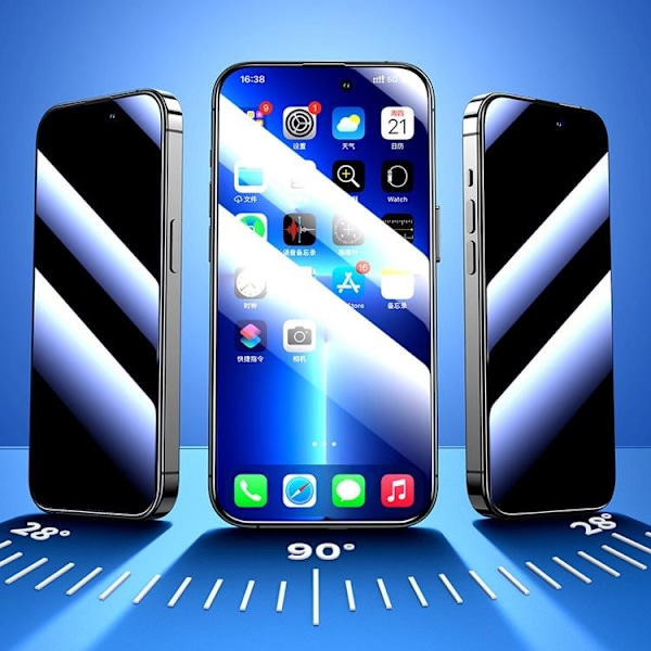 Joyroom iPhone 14 Pro Skärmskydd i Härdat glas Knight 2.5D Privacy Svart