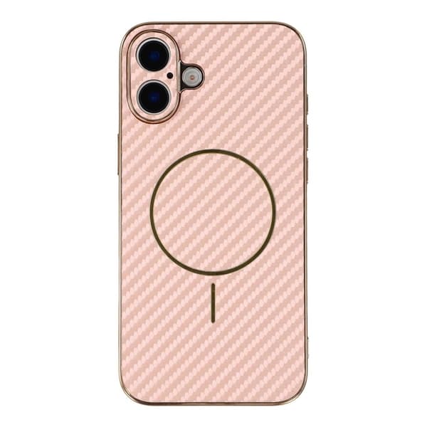 Mobilskal till iPhone 17 MagSafe Carbon Fiber Electroplated - Rosa Rosa