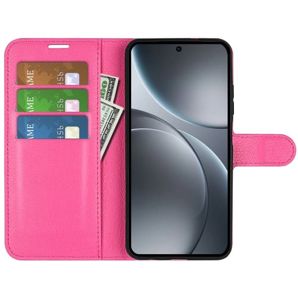 AMORUS Oppo Find X9 Pro 5G Plånboksfodral Konstläder Stöd - Rosa