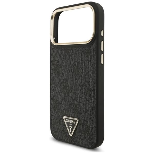 Guess Mobilskal till iPhone 17 Pro Max MagSafe 4G Triangle Logo - Svart Guld