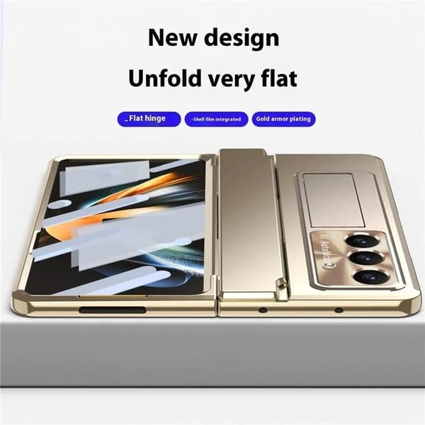 Mobilskal till Galaxy Z Fold7 med Skärmskydd och Stylus Hinge - Silver Silver