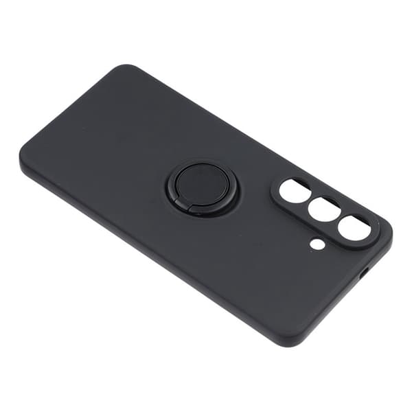 Mobilskal för Samsung Galaxy S26 Plus Silikon med Ring Kickstand - Svart