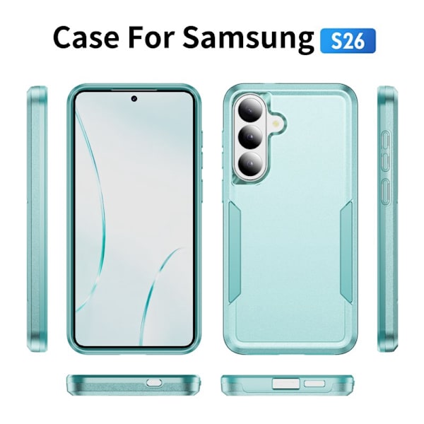 Mobilskal för Samsung Galaxy S26 Plus PC + TPU Militärklass - Grön
