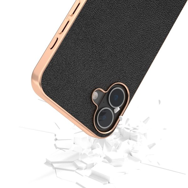 ABEEL iPhone 16 Plus Plånboksfodral Äkta Läder Svart