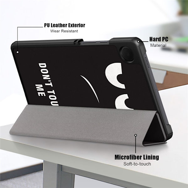 Galaxy Tab A9 Fodral Pattern Printing Tri-fold Konstläder Rör Mig Inte