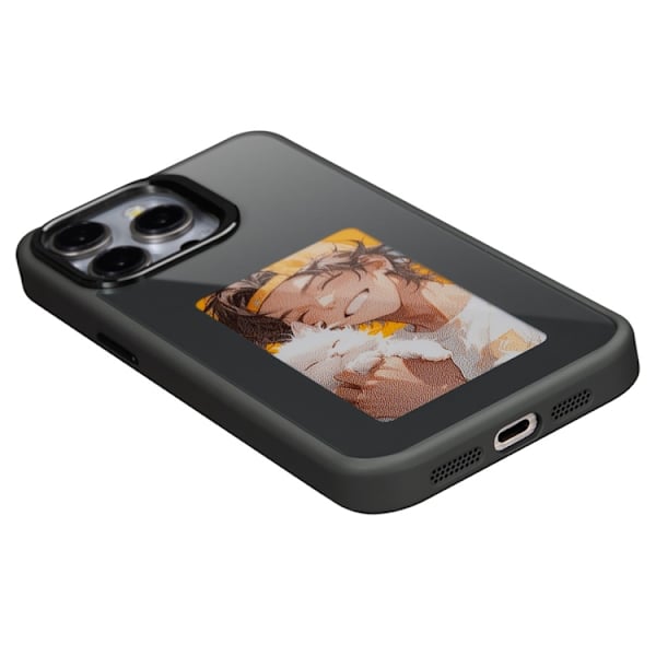Mobilskal till iPhone 15 Pro Max E Ink 4-Color Display Customized Svart