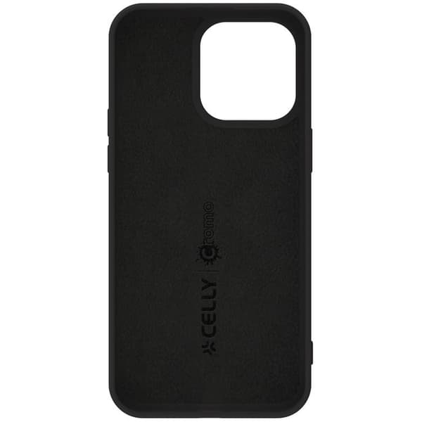 Celly Mobilskal till iPhone 16 Pro Max Cromo Soft Rubber - Svart Svart