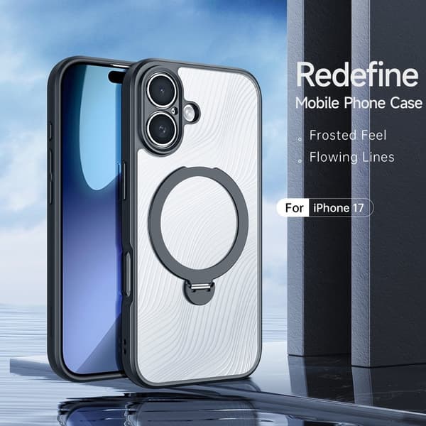 DUX DUCIS Aimo Mobilskal till iPhone 17 Kickstand TPU+PC - Svart