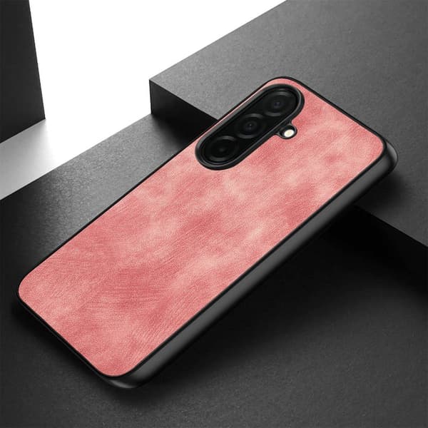 Mobilskal för Samsung Galaxy S26 Shockproof Slim Konstläder - Rosa