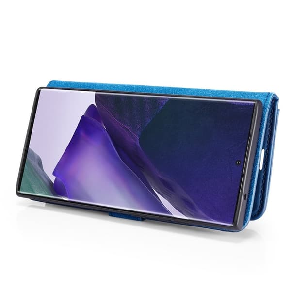 DG.MING Äkta Läder Plånboksfodral för Samsung Galaxy Note20 Ultra - Blå