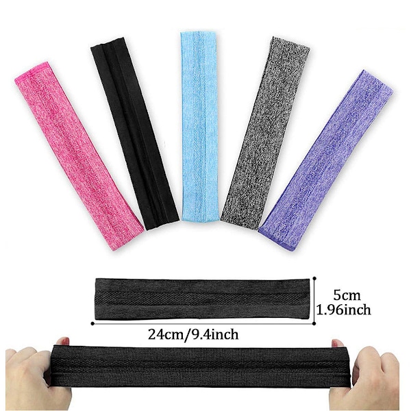 Elastic Fabric Pannband Running Fitness - Blå