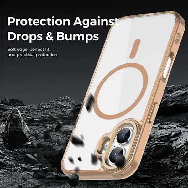 Mobilskal till iPhone 17 MagSafe TPU+PC Transparent - Guld Guld