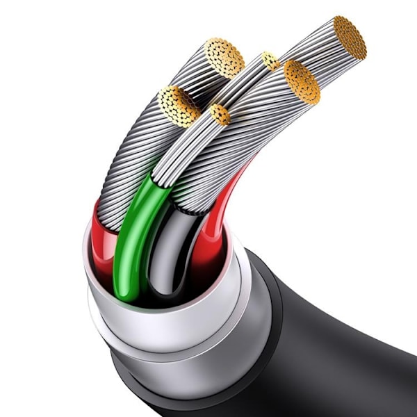 Baseus Superior SUPERVOOC USB-C till USB-A kabel 65W 1m - Svart Svart