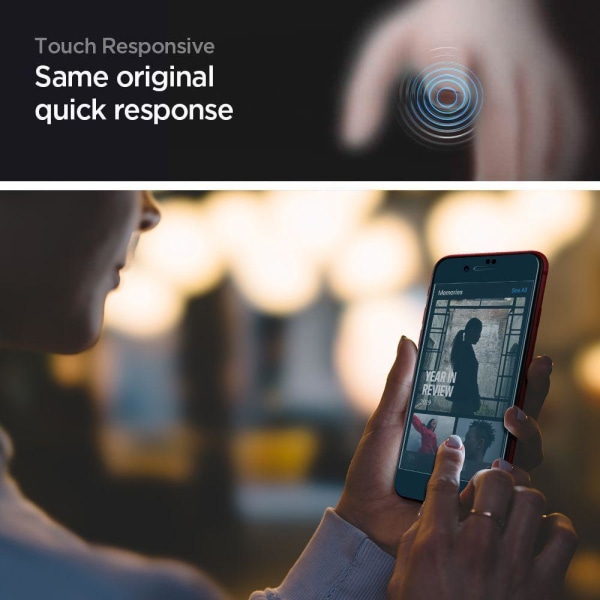 Spigen 2-Pack Fc hærdet glas skærmbeskytter iPhone 7/8/SE (2020/2022 Black