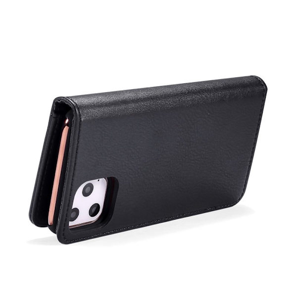DG.MING iPhone 11 Pro Max Plånboksfodral Äkta Läder med Ställ - Svart