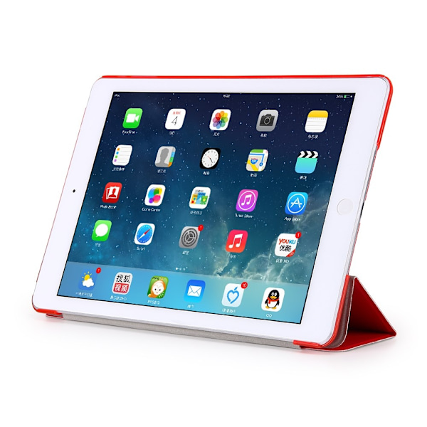 Tri-fold fodral till iPad 9.7 2017. Röd Röd