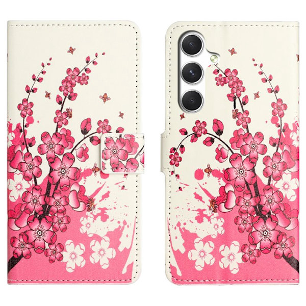 Plånboksfodral för Samsung Galaxy S26 Plus Konstläder - Plommonblomma