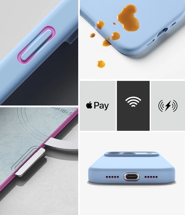 Ringke Mobilskal För iPhone 18 Pro Magsafe Magnetic Silikon - Ljusblå