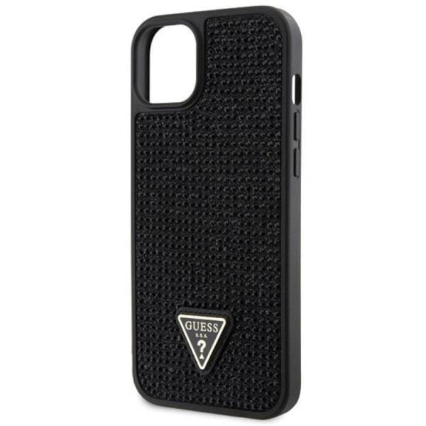 Guess iPhone 14 Plus Mobilskal Rhinestone Triangle - Sort