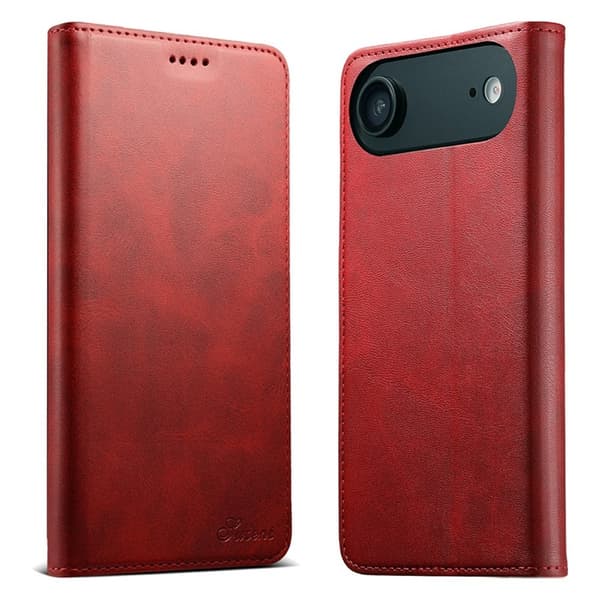 SUTENI iPhone Air Plånboksfodral Konstläder - Röd Röd