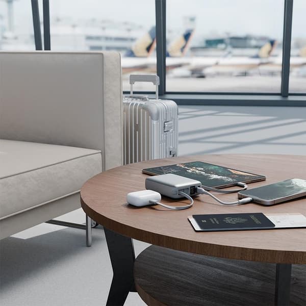 Bazic Fusion 4in1 PowerBank 20000mAh USB-C/Lightning - Grå Grå