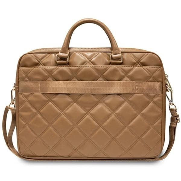 Guess Laptopväska 16" Quilted 4G - Brun Brun