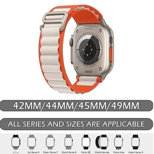 Apple Watch 2/3/4/5/6/7/SE (38/40/41mm) Alipine Loop Armband Transparent