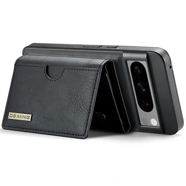DG.MING M6 Series Konstläder Plånboksfodral för Google Pixel 8 Pro - Svart