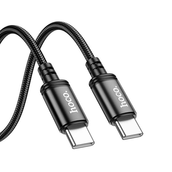 Hoco USB-C - USB-C 60W 3A Kabel 2m X89 - Sort Svart