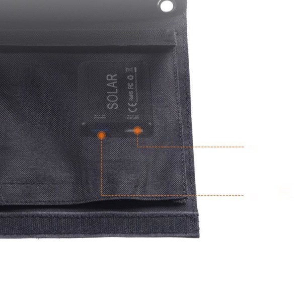 Choetech Foldbar Rejse 2x USB Solar Oplader 22W - Sort