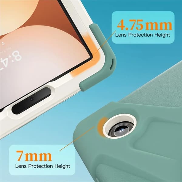 Mobilskal till Galaxy Tab A11 Kickstand Silikon Axelrem Grön