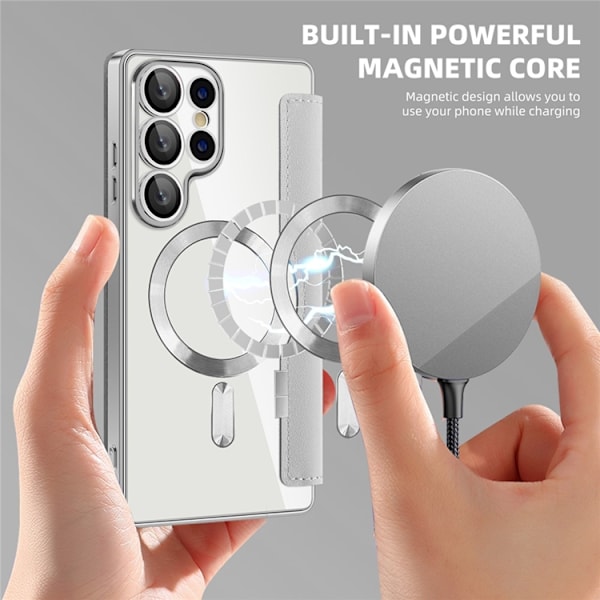 Galaxy S25 Ultra Plånboksfodral MagSafe RFID-Skydd - Silver Silver