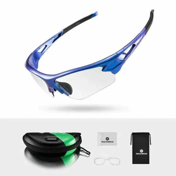Rockbros photochromic UV400 Cykelbriller - Blå