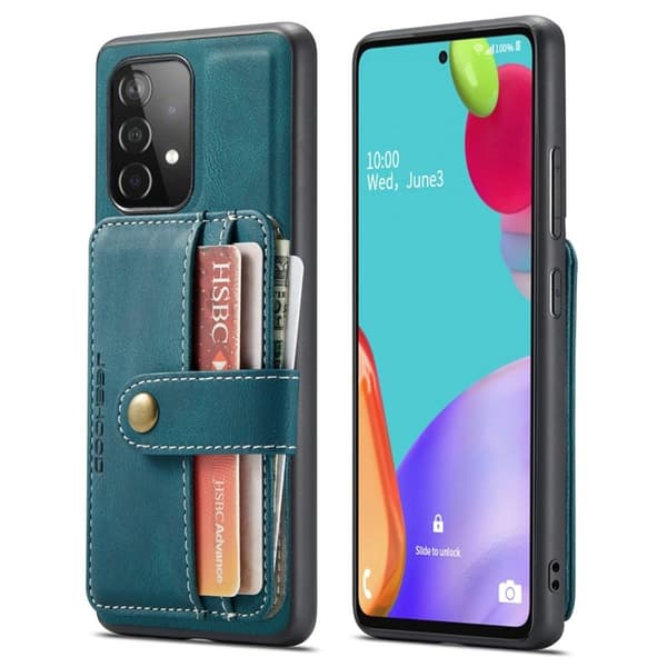 JEEHOOD Samsung Galaxy A32 5G/M32 5G Plånboksfodral Konstläder Blå