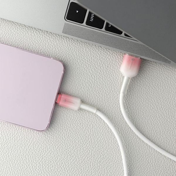 FORCELL USB-A till USB-C 66W Kabel 3A 1m QC4.0 C352 - Vit Vit