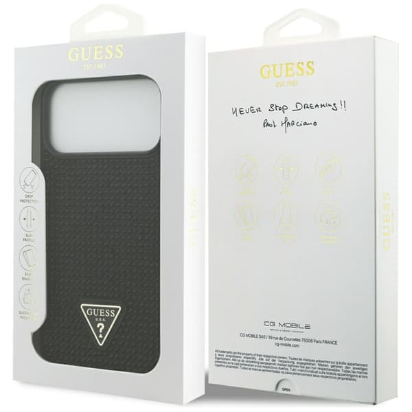 Guess Mobilskal till iPhone 17 Pro Rhinestone Triangle Logo - Svart Svart