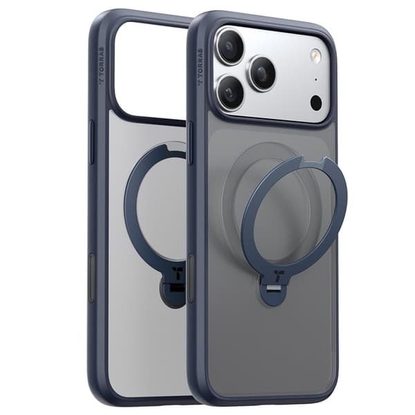 TORRAS Mobilskal till iPhone 17 Pro MagSafe Rotating Kickstand - Blå Blå