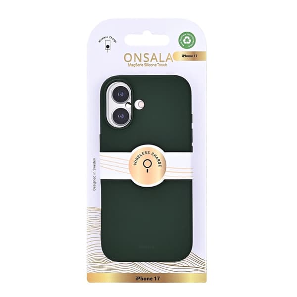 ONSALA Mobilskal till iPhone 17 med Silikonkänsla - Grön Grön