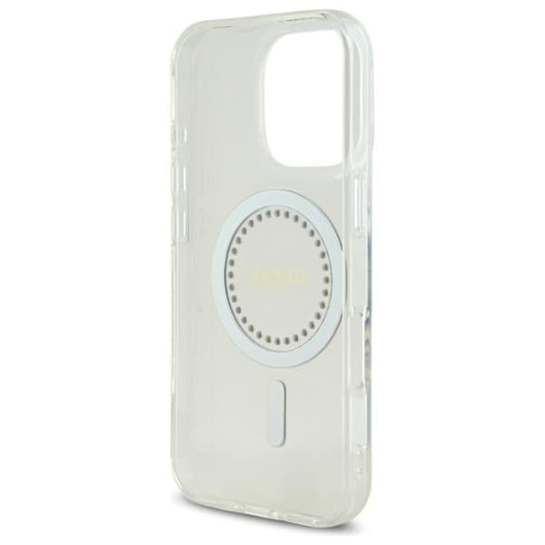 Guess Mobilskal till iPhone 16 Pro MagSafe IML Rhinestones - Vit Vit