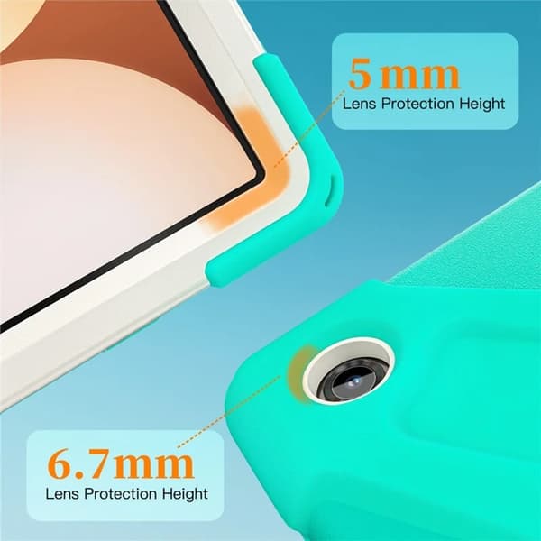 Mobilskal till Galaxy Tab A11 Plus Kickstand Silikon Axelrem Grön