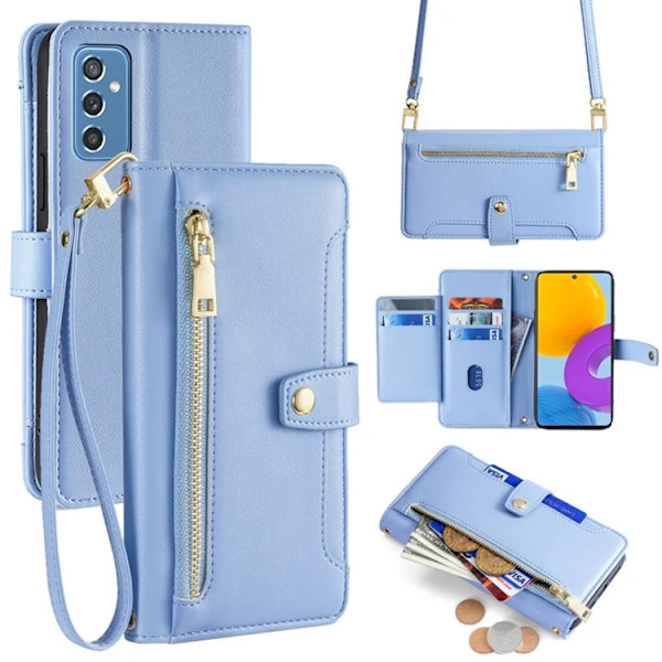 Galaxy M52 5G Plånboksfodral Drop Proof Blå