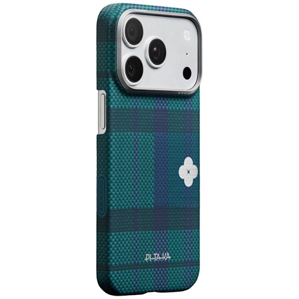 PITAKA Mobilskal För iPhone 17 Pro Magsafe Flora in Grid Edge - Forest Dawn