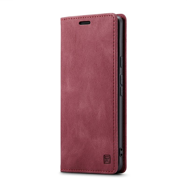 AUTSPACE Google Pixel 9 Pro Wallet Fodral KonstLäder - Röd