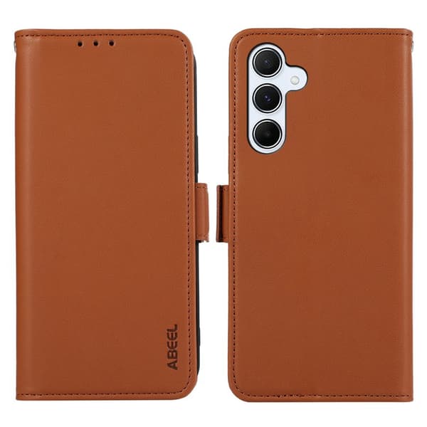 ABEEL Plånboksfodral för Samsung Galaxy S26 Plus Konstläder RFID - Brun