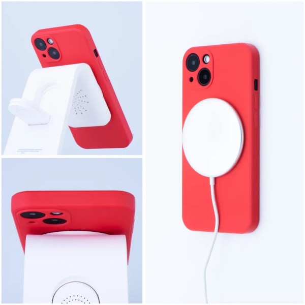 iPhone 12 Mini Shell Silikone Mag - Rød