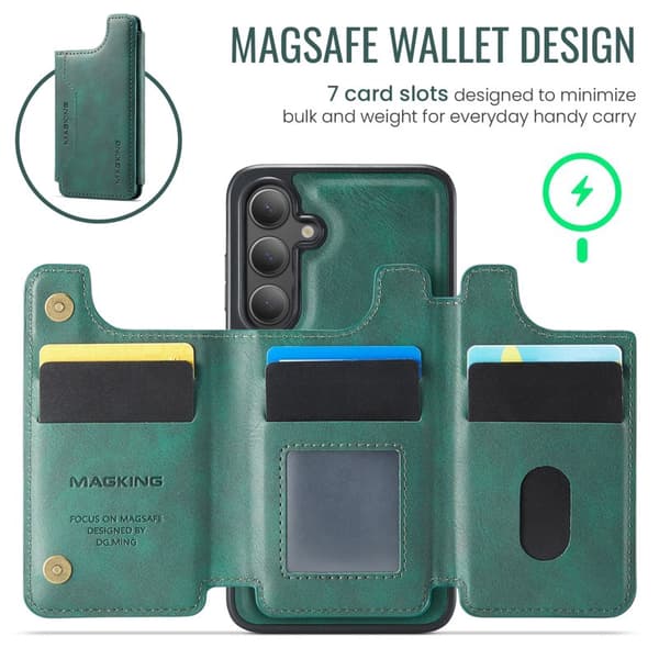 MAGKING Mobilskal för Samsung Galaxy S26 Plus Magnetiskt PC + TPU - Grön